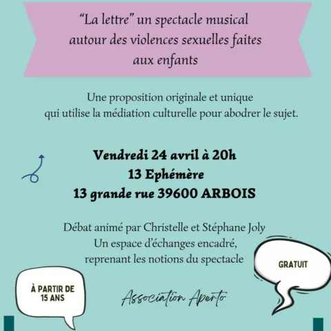 Spectacle musical et débat autour des violences sexuelles faites aux enfants