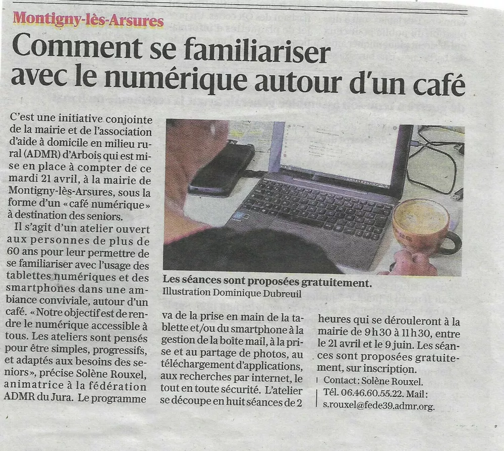 L'Admr vous propose un café numérique.